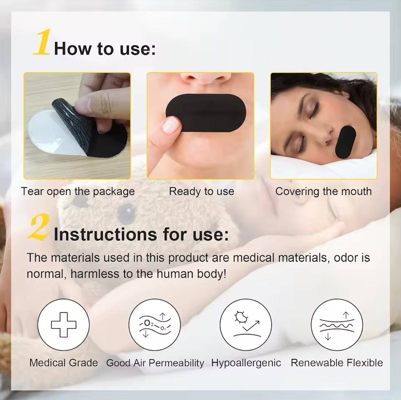 Sleep Sonic Anti-Snore Correctional Mouth Tape ™